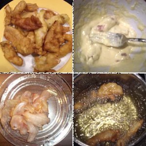 Barsch im Teigmantel