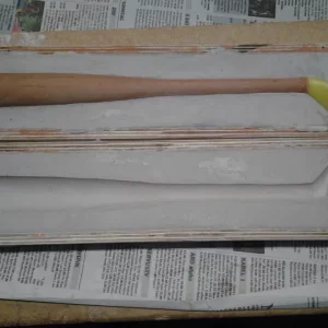 Frisch getrente Gipsform