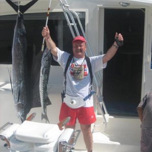 Mexico 2007, Cancun
Sailfish, 88" 
lästiger Beifang: Baracudas