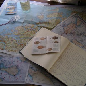 Unsere Lektüre wenn wir nicht auf dem Boot waren.