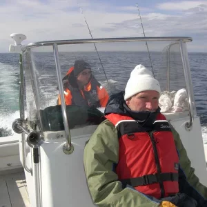 Peter,der glückliche Fänger des Heilbutts und das am ersten Tag überhaupt in Norge