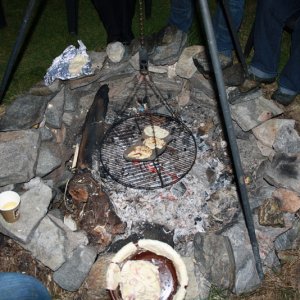 Fladenbrot auf Stein gebacken