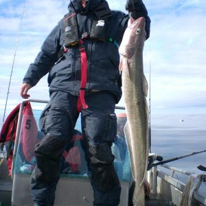 Roland mit seinem ersten Leng von über einem Meter (110cm)