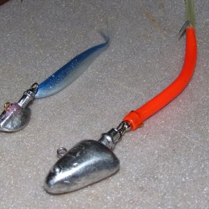 4. ...neue Jigheads mit Mak und Gummifisch.