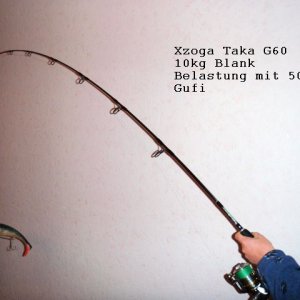 Belastung Taka G60 10kg Blank mit 500g Gufi