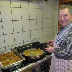 Fischbrater in seinem Element