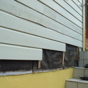 Außenverkleidung fertig vorbereitet, anderer Blickwinkel