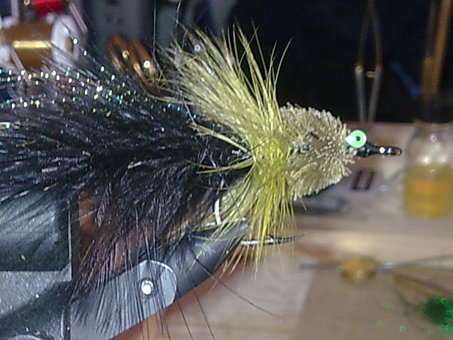 Dorschfliege 
gebunden auf einen 6/0 Wallerhaken