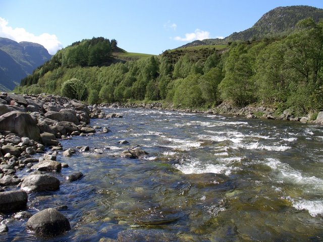 Fluss am Haus