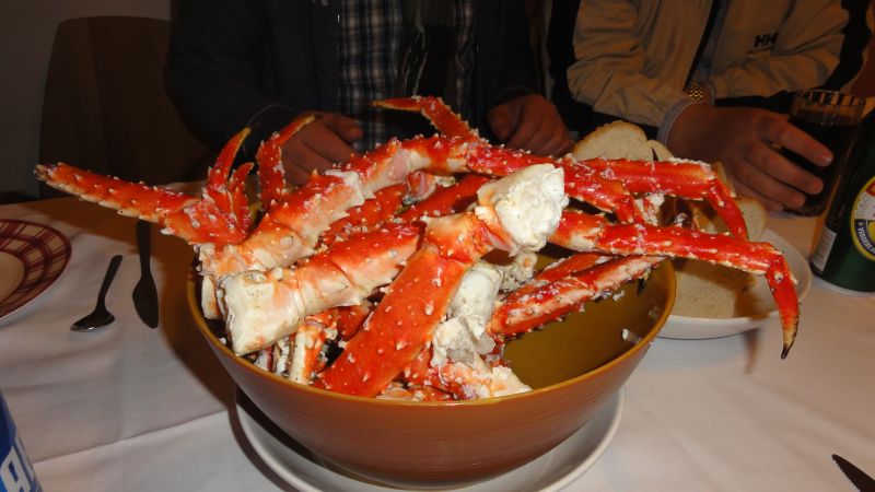 Kamtschatka Krabben Essen